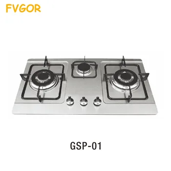 Gsp01 Cheap Price Pakistan 3 Burner Gas Stove Stainless Steel