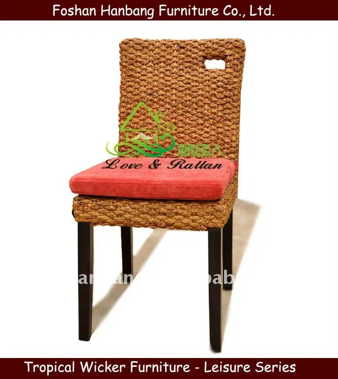 Moderna Silla de Comedor de ratán silla De Mimbre con cojín-Sillas de