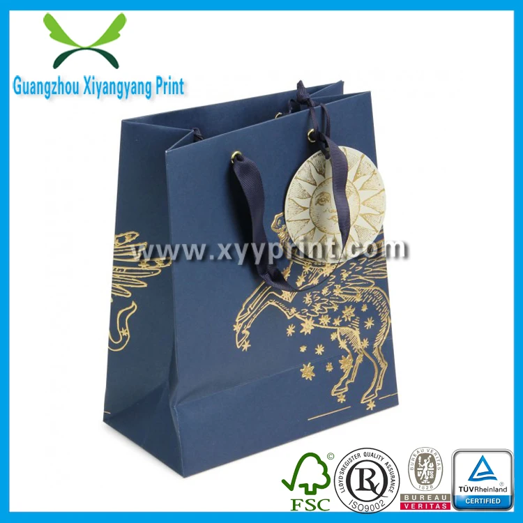 custom design logo printed luxury paper gift bag