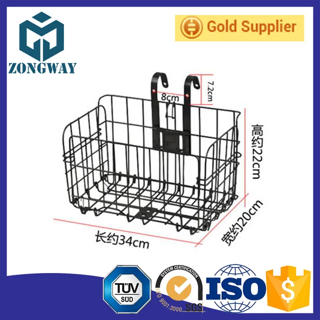 Basket front bicycle baskets steel fold basket bike