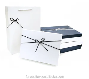 rectange paper gift box fancy paper lid and bottom box 3 size