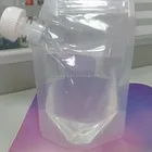 Hot sales colorful resealable clear drink stand up spout pouch