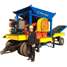 Highly quality strength mobile jaw crusher