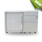 3 drawer sliding roller door filing cabinet/steel mobile caddy