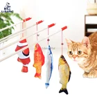 China Factory Beautiful Cat Moving And Track Toy Of Carton Cat Toy Fish