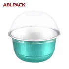 150ML/5oz AP150B Family Pie Pan Use Hot Food Package Oven Safe Disposable Aluminum Foil Food Container Pudding Cups