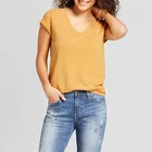 High Quality Blank Ladies V Neck T Shirt For Women Casual