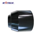 Custom metal spinning indoor small aluminum black coating flower planter pot