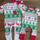 2017 baby sister and brother matching christmas rompers wholesale boutique infant fall winter clothing