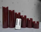 Handmade Candle Led Wax Wholesale D2.2" Wax Pillar Moving Wick Led Candle with 10key Remote Control