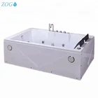 Luxury two person outdoor garden whirlpool spa bathtub