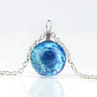 Luxury fashion jewelry double sided ball galaxy necklace