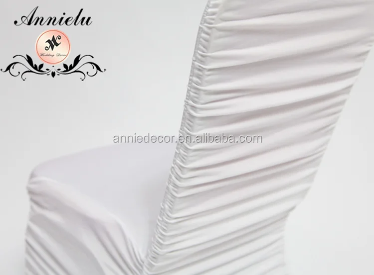 The factory price banquet white back ruffled spandex chair cover