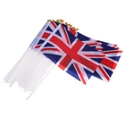 Cheap Custom national UK country polyester hand waving flags
