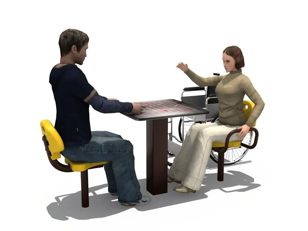 Outdoor Indoor Disabled Leisure Chess Table Disability Training