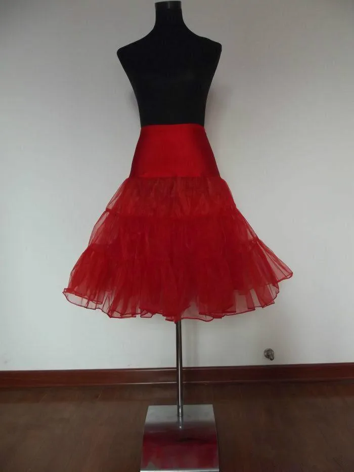2015 Wholesale -26" 50s Retro Underskirt Swing Vintage Petticoat Fancy Net Skirt Rockabilly Tutu (4 Colores To Choose) J