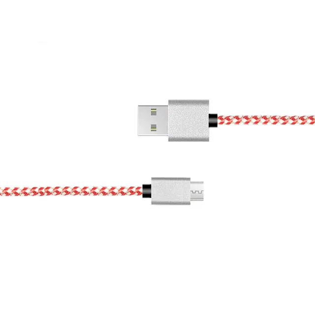 1m nylon braided mobile phone charger micro USB cable for Android - ANKUX.COM
