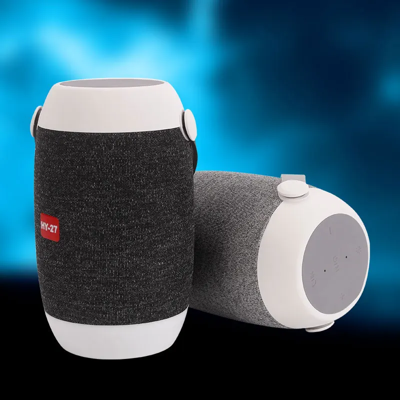HY-27 super bass portable fabric bluetooth speaker with led light - ANKUX.COM
