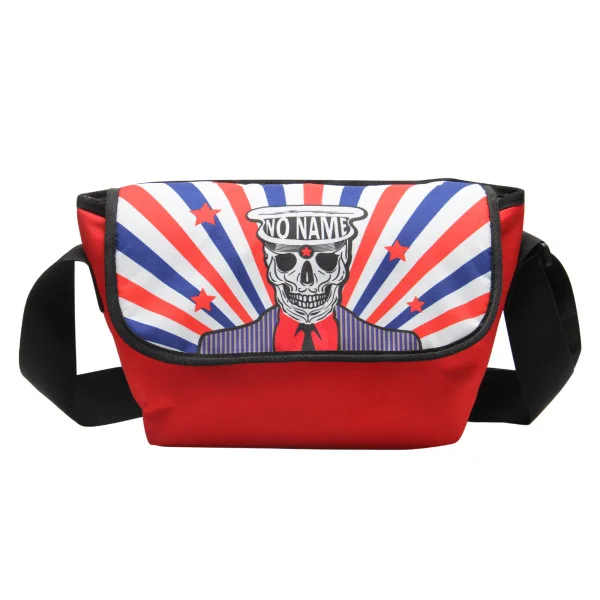 VN NEW High kids messenger bag boys&girls cartoon skeleton print student school bags top quality children's bag Crossbody Bag