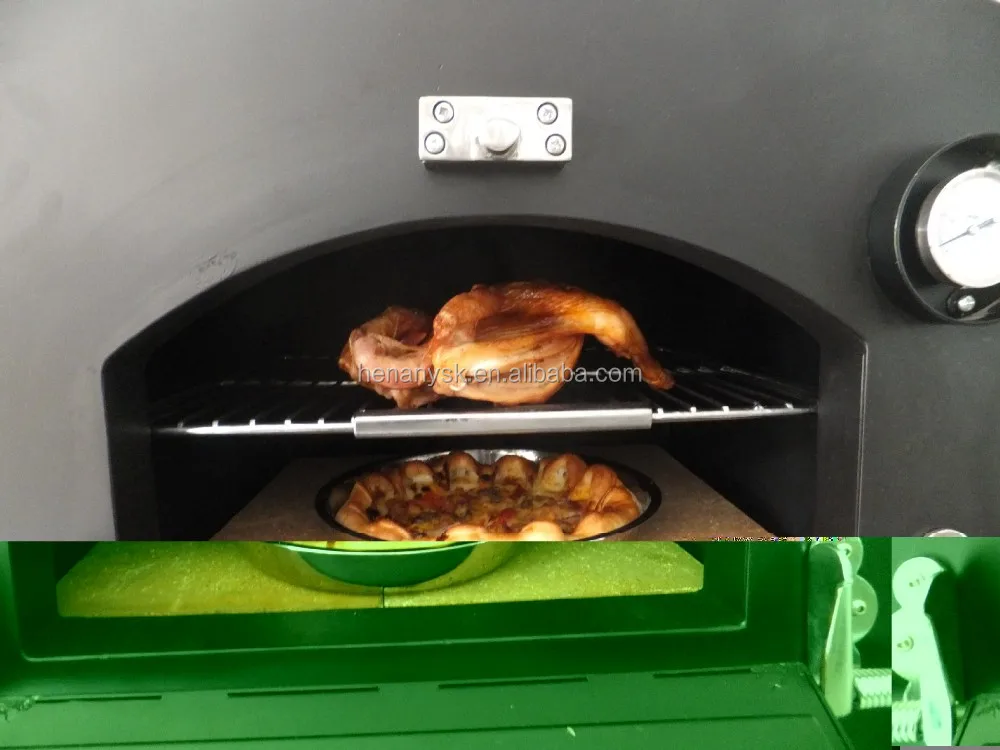 2 Layers Commercial Wood Coal Fire Small Size Wooden Pizza Oven For Western Restaurant Bakery Store