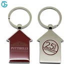 Promotional House Engraved Logo Soft Enamel Personalized Metal Custom Keychain