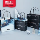 IMEE Printing Custom Recyclable Reusable Art Paper Round Handle Ecological Gift Bag