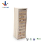 wooden building blocks with wooden frame(54 pieces)