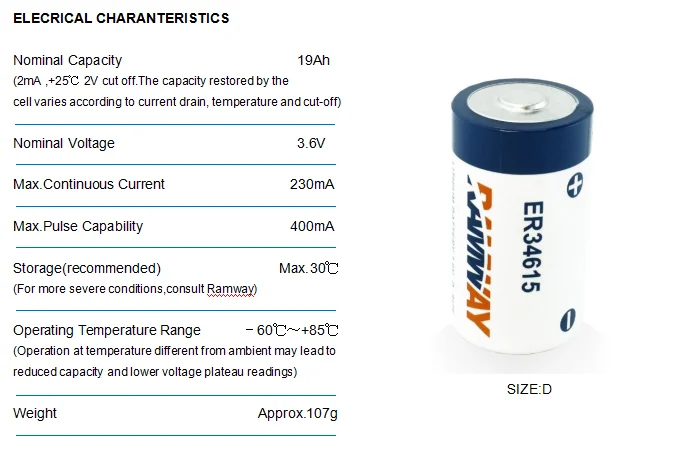 wireless magnetic sensors for traffic surveillance NB-IoT 3.6v er34615 19Ah non-rechargeable lithium battery (Li-SOCl2 ER34615) - ANKUX.COM