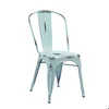 high quality cheap antique style rustic restaurant industrial frame bistro dining metal chair