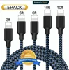 Amazon Hot Selling for iPhone original Cable 4Pack 1m 2m 3m Nylon Braided MFi Cable USB Cord Charging for iPhone X/7/8/6