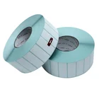4 inch x 4 inch roll packaging permanent adhesive direct thermal transfer label blank sticker