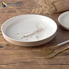Used Restaurant Dishes Light Brown Color Heat Resistant Plates