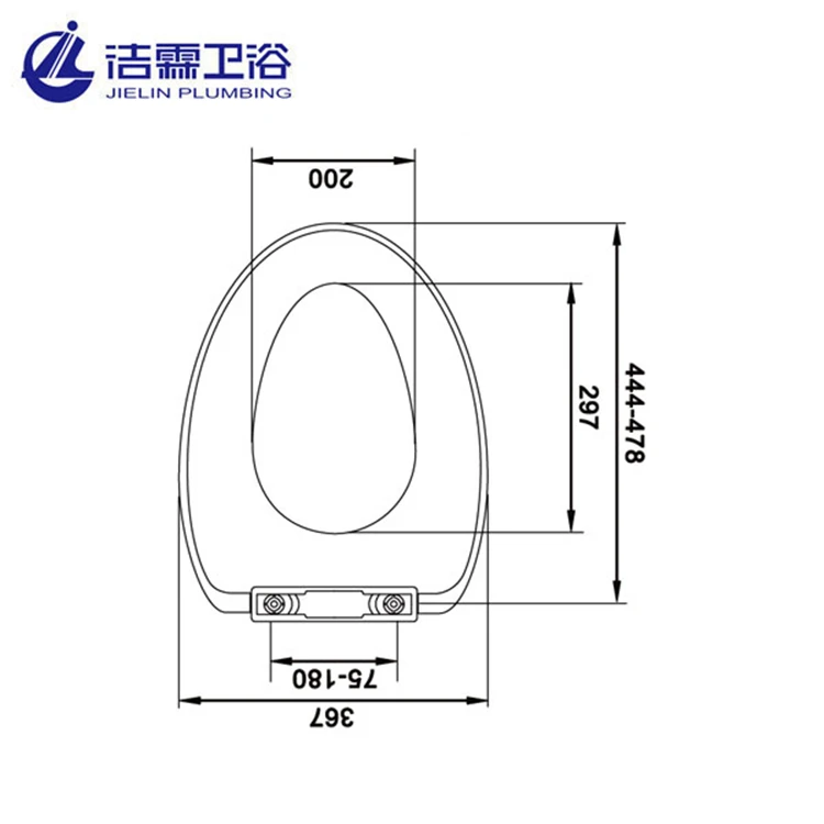 Light weight durable T5107 plastic wc soft closing sanitary toilet seat cover