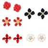 Girls Dainty Earing Jewelry Colored Enamel Stud OEM Earrings Flower