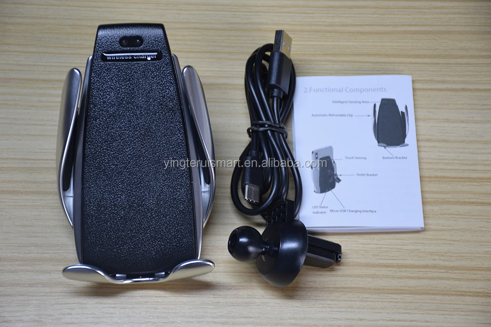 Chargeur de Voiture Sans Fil 10 W S5 Automatique De Serrage Rapide De Charge Support de Téléphone dans la Voiture pour iPhone xr Huawei Samsung téléphone intelligent - ANKUX Tech Co., Ltd
