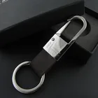 Handmade Leather Car Key Buckle Alloy Metal Key Ring Chain Motor Keychain Cute Gift