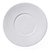 Wholesale porcelain ceramic white plate with drawing process for restaurant MOQ30PCS