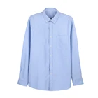 High quality long sleeve men solid color 100 cotton plain oxford shirts wholesale