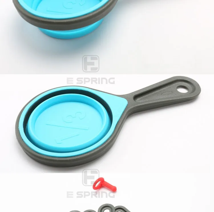 4ピースセットキッチンクラフト焼く調理器具シリコーン折りたたみ折りたたみ計量カップスプーン仕入れ・メーカー・工場