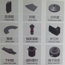Vertical shaft impact crusher spare parts lower liner plate