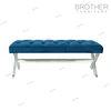 High quality french country style acrylic legs fabric covered bench