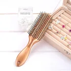 Eco-friendly Portable Travel Gold Custom Plastic Hair Extension Brush