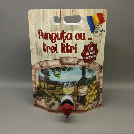 sell plastic packaging bag in box for water with dispenser bag