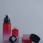 Wholesale PETG Cosmetic Container Empty Skincare Cream Jars Lotion Bottles Set