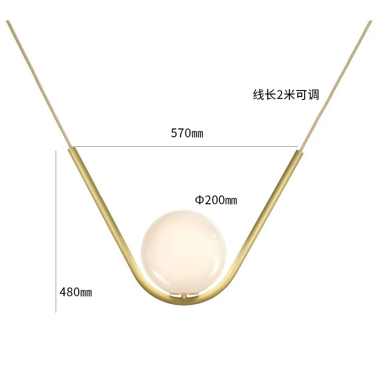Artdecolite classic design pendant lamp golden minimalist modern glass ball Pendant Light