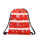 Winter Snow Printing Drawstring Bag Christmas Gift Bag