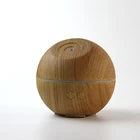 2018 Newest Wood Grain Round Ball Mini Portable USB Connect Moist Air Aroma Diffuser