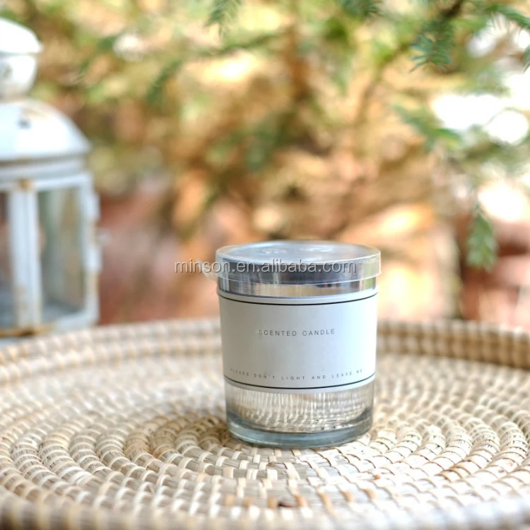 scented soy wax candle with customized gift gox materials glass