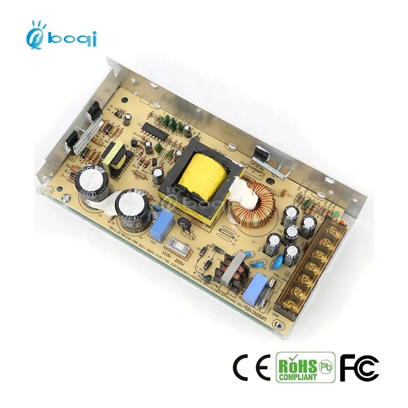 boqi CE FCC Certified 12v ac to dc smps power supply 12v 10a 120w for CCTV LED light