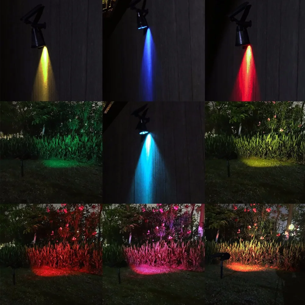 Asafee Solar Scheinwerfer Einstellbar Solar Powered Lampe 7 LED RGB In-Boden Licht Wasserdicht Landschaft Wand Licht Outdoor Garten Asafee Solar Scheinwerfer Einstellbar Solar Powered Lampe 7 LED RGB In-Boden Licht Wasserdicht Landschaft Wand Licht Outdoor Garten